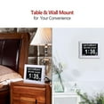 thumbnail image 6 of Yescom 8" Large Digital LCD Day Clock 8 Alarm Options Dimmable Calendar for Elderly Dementia Home Wall Table White, 6 of 10