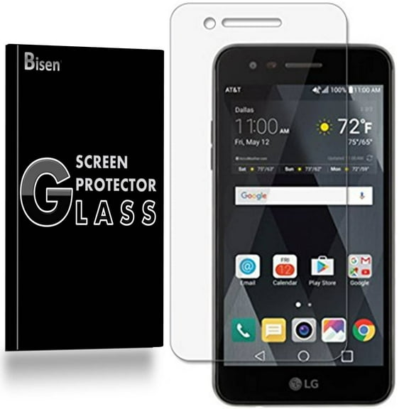 LG Fortune [2-Pack BISEN] 9H Tempered Glass Screen Protector, Anti-Scratch, Anti-Shock, Shatterproof, Bubble Free