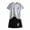 Grey, variant on Boys Summer Athletic 2 Piece Outfits Performance CrewNeck Short Sleeve and Casual Active Short Kids Clothing Set Blue Size 3-4 Years