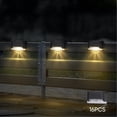 thumbnail image 3 of 16 luces solares para cubierta, luces de paso con energía solar, impermeables, iluminación LED para vallas al aire libre, lámparas solares LED para caminos al aire libre, patios, escaleras, escalones,, 3 of 8
