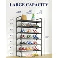 thumbnail image 4 of Shoe Rack for Closet, Sturdy Shoe Shelf for Entryway, Space-Saving Shoes Organizer and Storage, 27.6" x 11.8" x 29.9", Black, 4 of 4