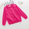 thumbnail image 4 of Valcatch Girls Crewneck Cardigan Cotton Button Long Sleeve Sweater for Infant Toddler Kids 1-8 Years, 4 of 7