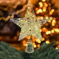 thumbnail image 5 of Christmas Tree topper, Star Tree topper, Lighted Christmas Tree topper Star with Built-in Lights for Holiday Decor, Metal Iron Silver Xmas Tree top Decoration for Indoor Outdoor, 5 of 7