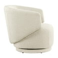 thumbnail image 3 of Modway Celestia Swivel Upholstered Modern Boucle Fabric Chair in Ivory, 3 of 9