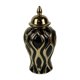 thumbnail image 4 of Tarro de jengibre de cerámica, tarro de , delicado jarrón de cerámica con tapa, para estantería, hogar, sala de estar, decoración de fiesta S Negro y Oro Macarena Tarro de jengibre, 4 of 8