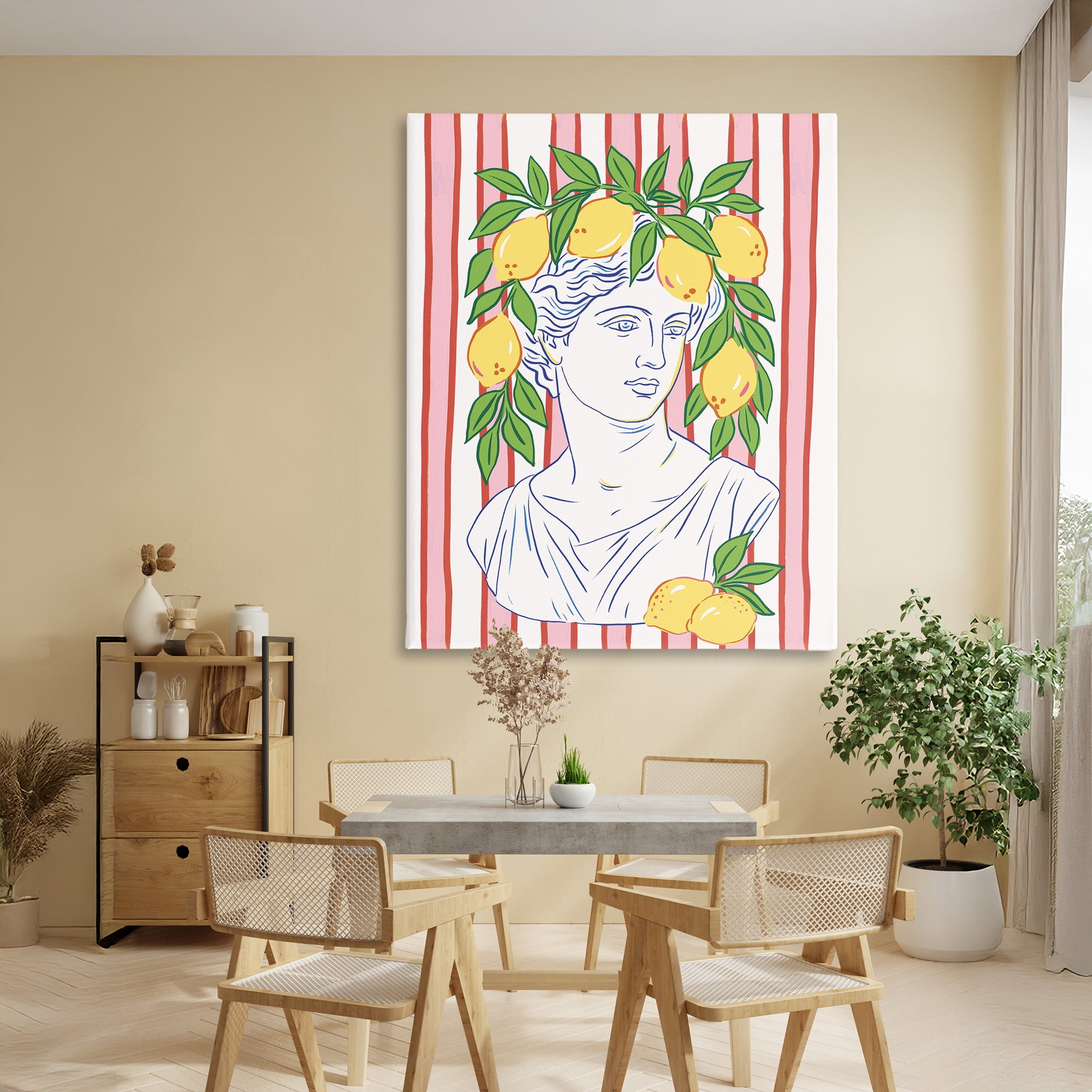 Stupell Industries La Limona Sculpture Face Canvas Wall Art, design by Radhika Modi