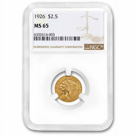 $2.50 Indian Gold Quarter Eagle MS-65 NGC