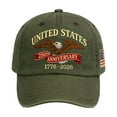 thumbnail image 2 of WKSCLPAI 250th Anniversary Hat, Adjustable United States 250th Commemorative Patriotic Hat, Eagle Printed Washable Casual Baseball Caps for Men Women, Independence Day Gift, Army Green, 2 of 5