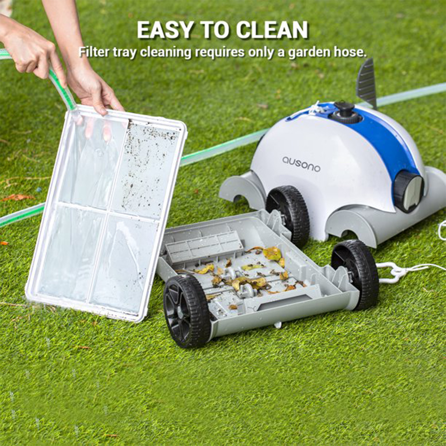 Ausono Cordless Automatic In Ground & Above Ground Swimming Pool Cleaner