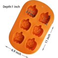 thumbnail image 2 of Moldes de silicona para Halloween LzGUNGY 2 piezas para dulces chocolate jabón forma de calabaza, 2 of 5