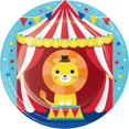 thumbnail image 1 of Creative Converting 339772 Cirque Animaux Assiettes à Dessert&44; 8 Comte, 1 of 1