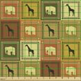 thumbnail image 2 of Ambesonne Vintage Fabric by the Yard Upholstery, Animals Pattern, 1 Yard, Black and Brown, 2 of 5