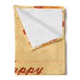 thumbnail image 2 of Thanksgiving Soft Flannel Fleece Throw Blanket, Children in Costume Preserving Indigenous Heritage, Cozy Plush for Indoor and Outdoor Use, 50" x 60", Multicolor and Orange, by Ambesonne, 2 of 5