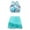 Blue, variant on Two Piece Swimsuits for Women Back Criss Cross Swimwear Leaf Print Bathing Suit Tummy Control Skirt Ruffled Swimdress