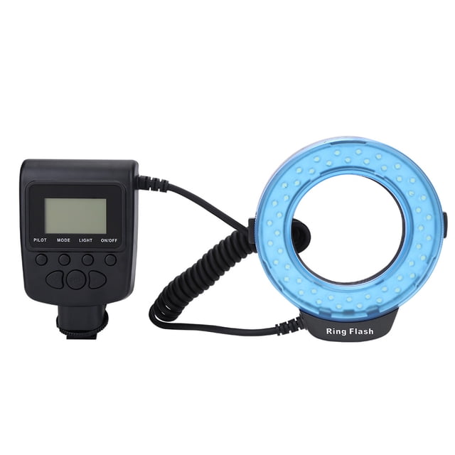 Luz de flash para fotografía, Flash de luz de anillo portátil de 48 LED Flash Speedlite Diseño fácil de usar Jadeshay A