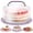 Purple, variant on Peach Plastic Cake Carrier with Lid, 10 Inch Capacity, Handles for Transporting Cakes Cupcakes Snacks