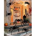 thumbnail image 1 of Conjunto de Arañas de Peluche de Halloween HOPOCO (6 piezas con Ojos Rojos), 1 of 3