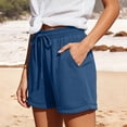 thumbnail image 5 of Bloomae Sweat Shorts for Women Lightweight Casual Summer Drawstring for Gym Lounge Workout Short Pants Loose Fit Elastic High Waist Comfy Beach Vacation Wide Leg Shorts with Pockets, 5 of 10
