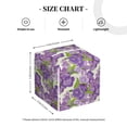 thumbnail image 4 of Tissue Violets Flowers Box Cover Holder, Square by Xecao - Leather Decorative Organizer for Tabletop, Bathroom, Car, Office, 4 of 8