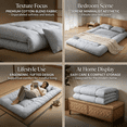 thumbnail image 5 of LIFERECORD Japanese Floor Mattress Queen, Foldable Futon Mattress with Washable Cover, Portable Roll Up Tatami for Dorm/Sleepovers, 5 of 8