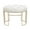 Gold Solid Rectangle 24" x 17" x 19", variant on DecMode Metal Bench with Velvet Seat, White