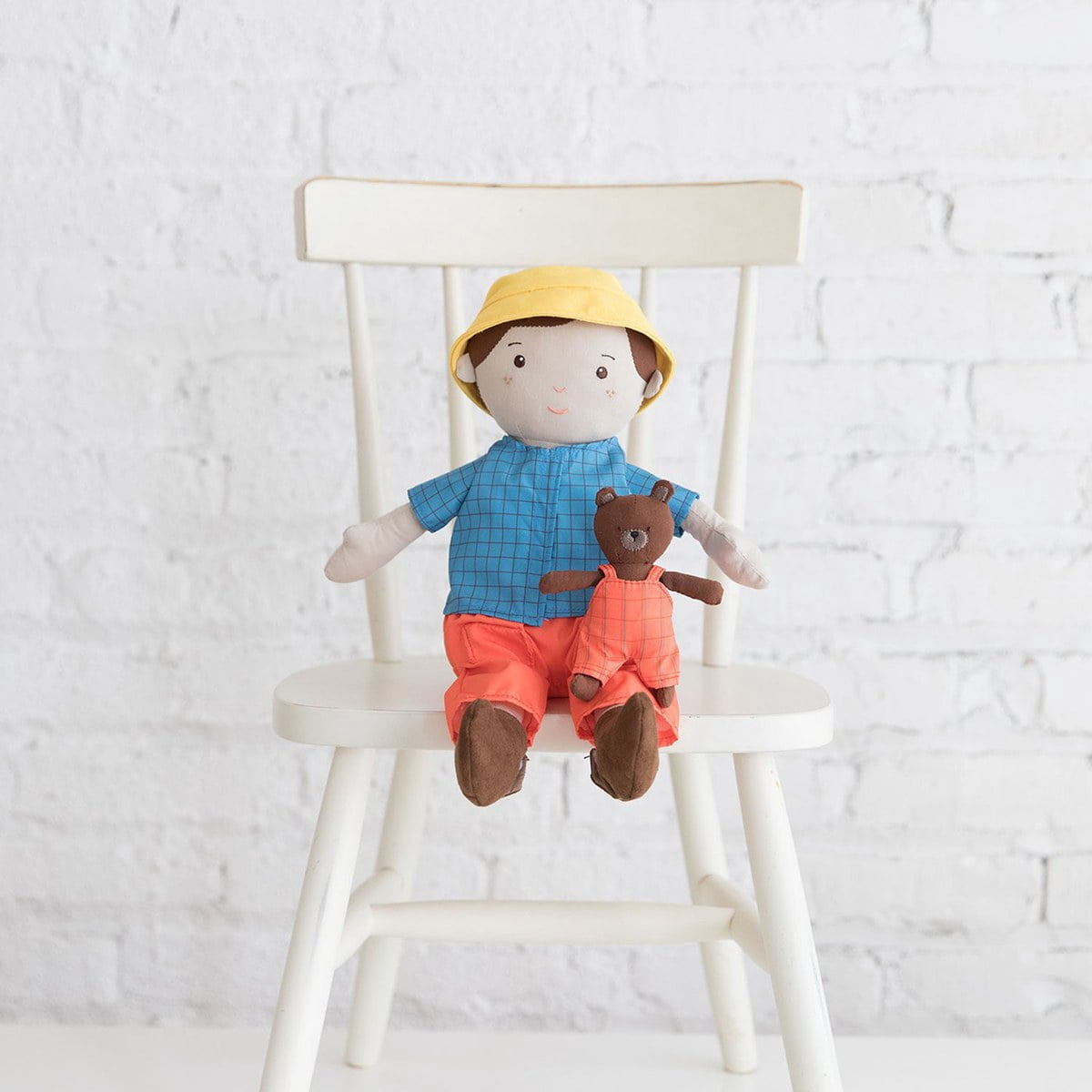 Manhattan Toy Playdate Friends Alex Machine Washable and Dryer Safe 14 Inch Doll with Mini Bear Stuffed Animal