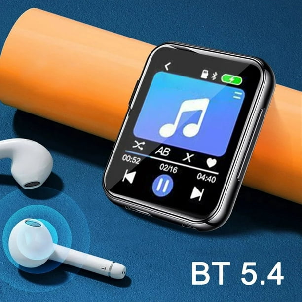 Reproductor de Música MP3 con Bluetooth 5.4 HiFi MP4 Pantalla Táctil Altavoz Incorporado Grabadora Cámara Reproductor de Vídeo