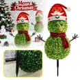 thumbnail image 4 of 2Pcs Yeti Christmas Tree - Topiary Outdoor,21.65 Inch Topiary Trees Artificial Outdoor,Faux Boxwood Bush Plants,Fake Cedar Potted With Ground Spike, 4 of 6