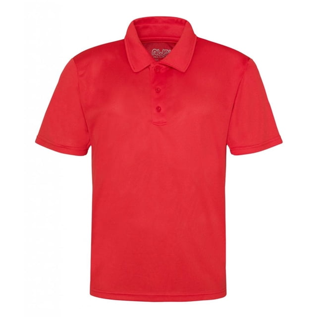 Just Cool - Polo liso de deporte para hombre/caballero (Rojo intenso)