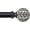 Black, variant on Boho Black Curtain Rod, 1 Inch Decorative Adjustable Heavy Duty Curtain Rods for Windows 30 to 56 Inch, Rustic Window Treatment Rods with Handmade Leaf Finials, Easy Installation