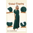 thumbnail image 7 of NAYTOAO Women's Pleated Lined Maxi Dress Flutter Sleeve Front Slit Cocktail Wedding Guest Dress, 7 of 7