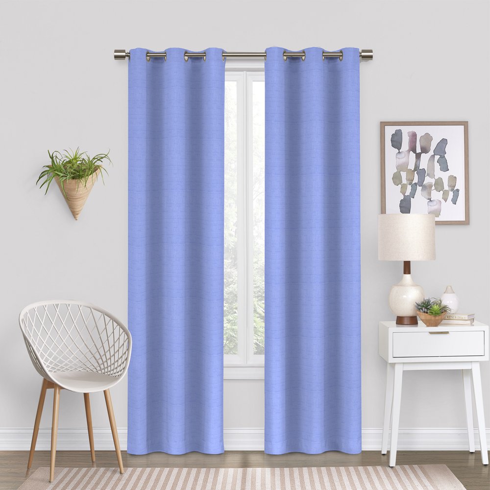 Eclipse Dayton Blackout EnergyEfficient Curtain Panel, 42" x 63", Periwinkle