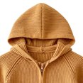thumbnail image 4 of Agkizg Baby Girls Hooded Raglan Jacket Zip Up Cute Winter Coat with Pockets Solid Color Warm Casual Outerwear for Toddler, 4 of 5