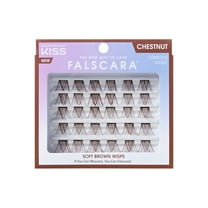 KISS Falscara Brown Multipack, Lash Extension Kit, Chestnut, 10mm-12mm-14mm, 30 Lash Clusters