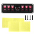 thumbnail image 4 of koolsoo 6 Gang Rocker Switch Panel Backlit Voltage Display for Vehicles UTV Rvs Red, 4 of 9