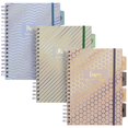 thumbnail image 1 of Pukka Pad, Haze B5 Notebook , Pack of 3 Wirebound Notebooks with 5 Repositionable Dividers with Storage Pockets and Tabs for Organisation and Personalisation , 200 Pages, 100 Sheets of 80GSM Paper, 1 of 9