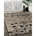 thumbnail image 2 of Ahgly Company Indoor Round Abstract Coffee Brown Solid Area Rugs, 7' Round, 2 of 6