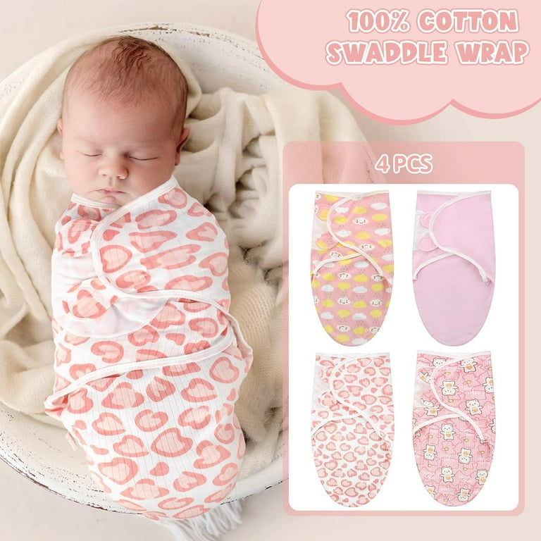 4 Pcs Preemie Baby Swaddle Preemie Swaddle Wrap Adjustable Swaddle Blanket Preemie Size Newborn Cotton Swaddle Blanket for Preemie Boys Girls Sleep Bear Walmart