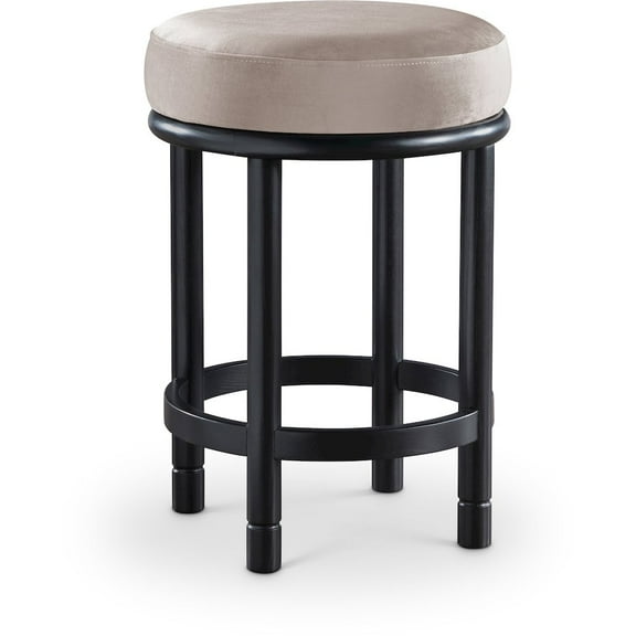 Meridian Furniture Monette Taupe Velvet Counter Stool