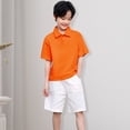thumbnail image 4 of KAUOD Boys Girls Oversized Polo Shirt Short Sleeve School 𝗨niform Pullover Tops Summer Basic Plain Trendy Shirts, 4 of 8