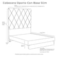 thumbnail image 4 of Box Base Cama Slim King Size+Cabecera Oporto Negro+Almohada Royal Twin+Sabanas Royal, 4 of 6