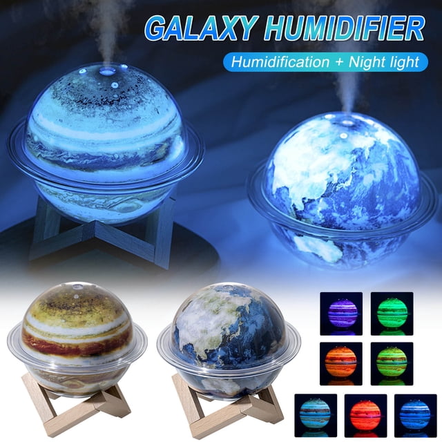 USB Humidifier with Color Changing Night Light & Essential Oil Diffuser for Bedroom