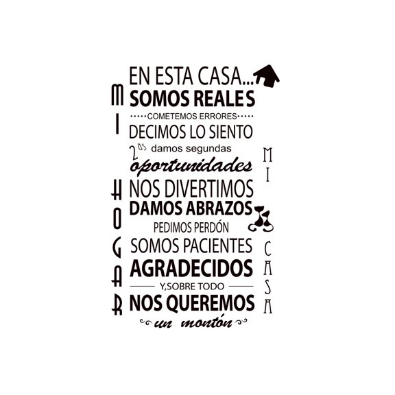Inteprter Adhesivo de pared con frases en francés, papel tapiz de fuerte viscosidad, accesorio extraíble para el hogar, televisión, Mural artístico Decoración del hogar Inteprter HA078023-00