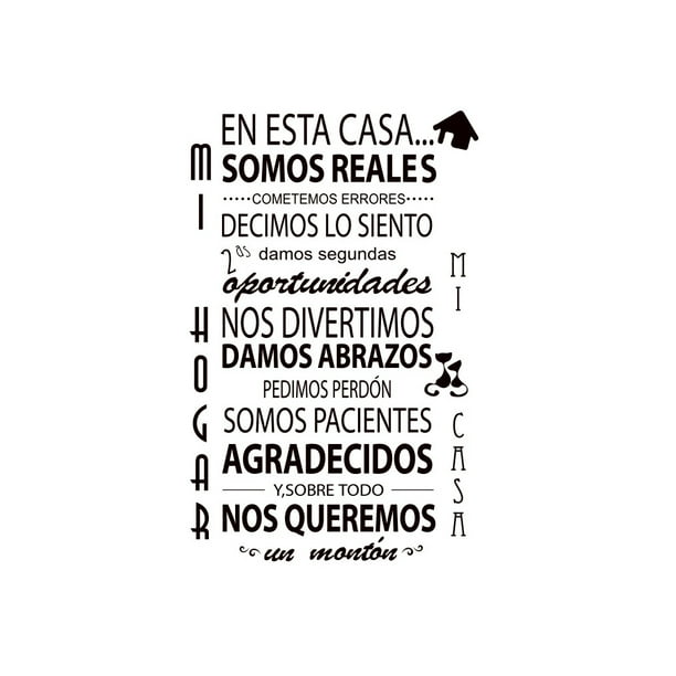 Inteprter Adhesivo de pared con frases en francés, papel tapiz de fuerte viscosidad, accesorio extraíble para el hogar, televisión, Mural artístico Decoración del hogar Inteprter HA078023-00