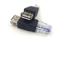 thumbnail image 2 of Haokiang (2-Pack) AF-RJ45 USB2.0 Female to Ethernet RJ45 Male AF-8P8C Connector,USB Transfer Network Plug Adapter, 2 of 4