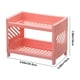 thumbnail image 3 of Estante de almacenamiento de escritorio de doble capa | Organizador de cosméticos de plástico blanco | Diseño hueco para maquillaje, condimentos de cocina, oficina, baño y dormitorio | Estante, 3 of 6