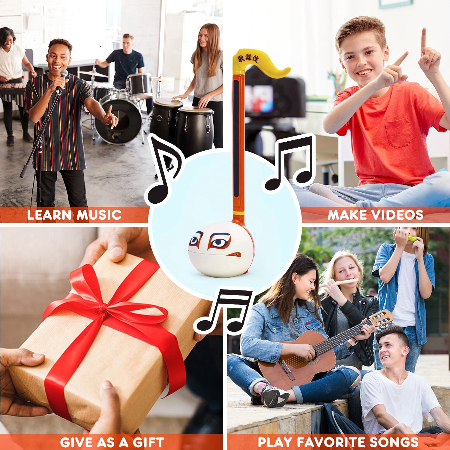 Otamatone Electronic Musical Instrument Toy for Children Unisex Adults - Kabuki