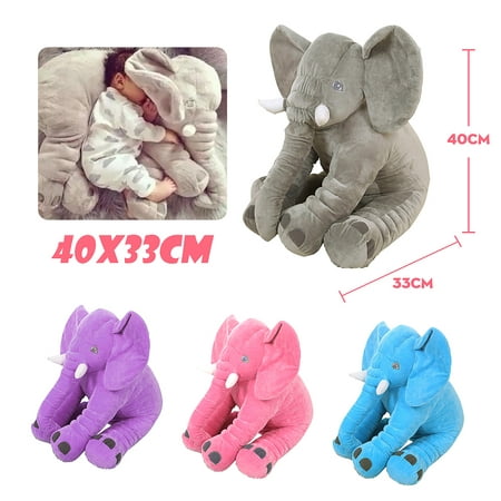 Soft Plush Elephant Pillow Baby Sleeping Pillow Kids Children Lumbar Cushion Stuffed Doll Birthday Toy