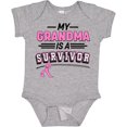 thumbnail image 3 of Inktastic My Grandma is a Survivor Breast Cancer Awareness Boys or Girls Baby Bodysuit, 3 of 5
