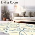 thumbnail image 2 of ODIKA 2'x3' Machine Washable Non-Slip Area Rug, Nava Bloom Interlocking Lattice Trellis Design High Traffic Rug with Pad, Beige, 659527, 2 of 8